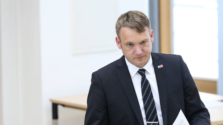 André Poggenburg im Landtag von Sachsen-Anhalt.
