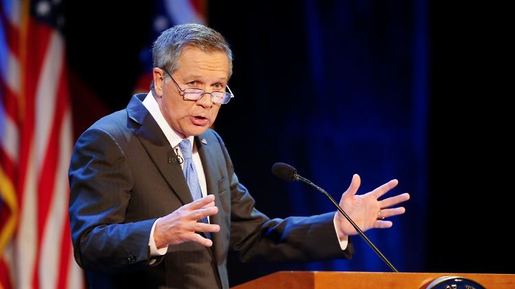 Auch die Internetseite von John Kasich, dem Gouverneur von Ohio, war betroffen.