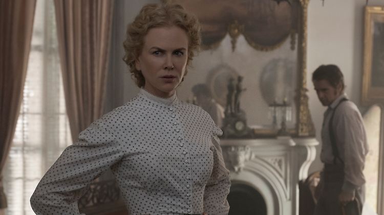 Martha Fransworth (Nicole Kidman) entscheidet als Hausherrin, ob der Fremde (Colin Farrell) bleiben darf.