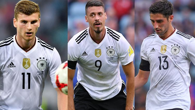 Timo Werner, Sandro Wagner und Lars Stindl - drei Spieler, die unterschiedlicher nicht sein könnten. Sie alle kämpfen um ein Ticket im deutschen WM-Kader.