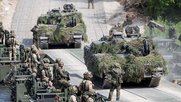 Deutsche Soldaten bei einer Nato-Übung im Juni in Litauen.