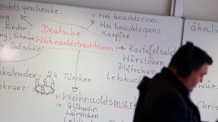 Ein Deutschkurs für Flüchtlinge.