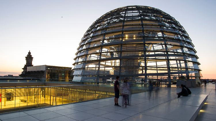 Die Dachterrasse kann trotz der Arbeiten an der Kuppel betreten werden.