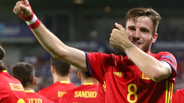 Saùl ist mit 22 Jahren bereits ein Leistungsträger bei Atlético Madrid - und natürlich in der spanischen Junioren-Nationalmannschaft.