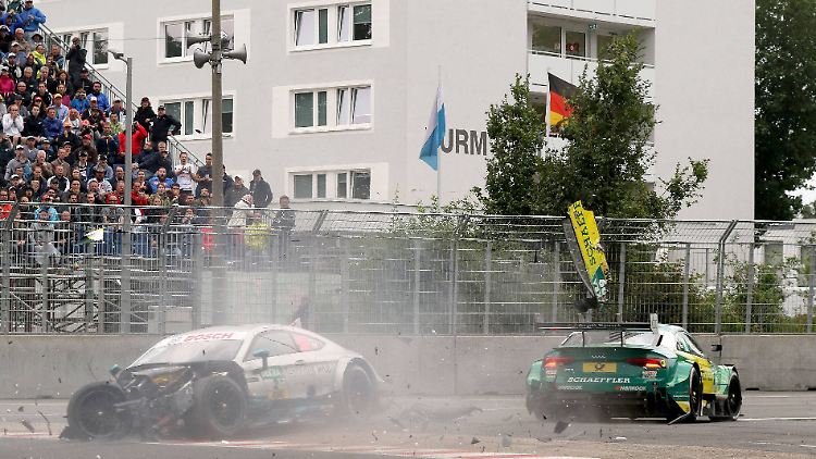 Sah schlimm aus, ging aber noch vergleichsweise gut aus: der heftige Crash zwischen GaryPaffett und Mike Rockenfeller.