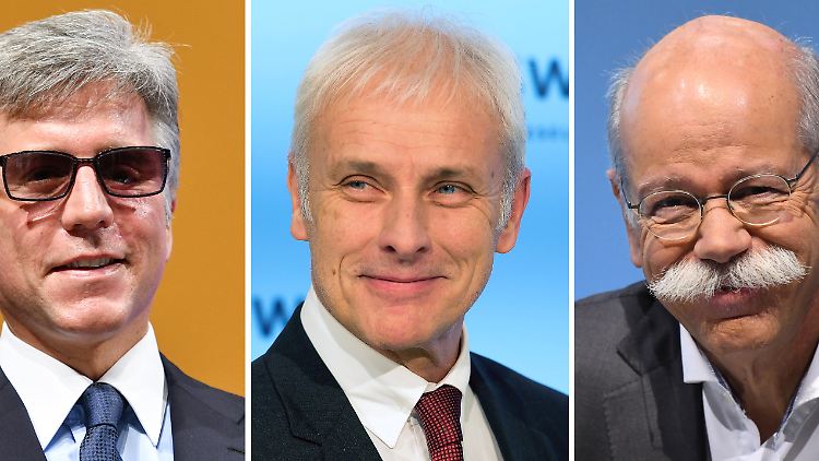 Top Drei der Topverdiener: Bill McDermott (SAP, 13,8 Millionen), Matthias Müller (VW, 9,6 Millionen) und Dieter Zetsche (Daimler, 7,7 Millionen).