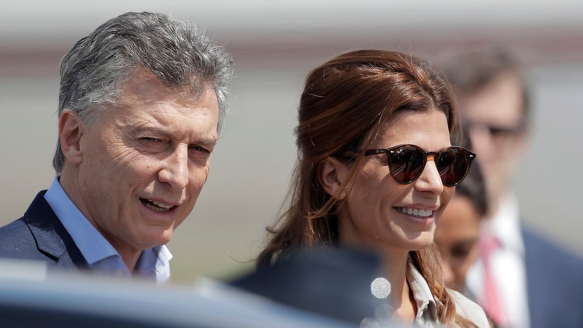Mauricio Macri mit seiner Frau.