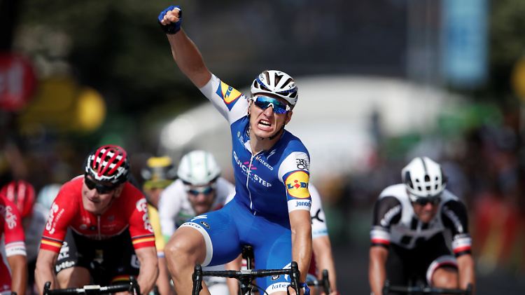 Ordentlich Power auf den Pedalen: Marcel Kittel gewinnt seine zweite Etappe bei der 104. Tour de France.