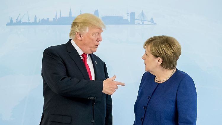 20 Minuten sprachen Trump und Merkel unter vier Augen.