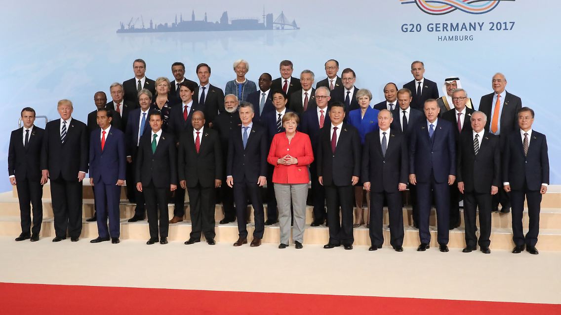 Und das sind sie: Die G20-Teilnehmer von 2017.
