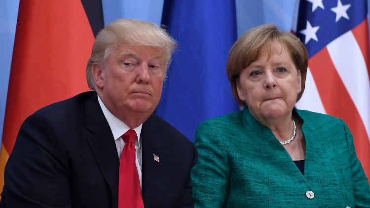 Zwei, die sich nicht wirklich verstehen: US-Präsident Trump und Kanzlerin Merkel.