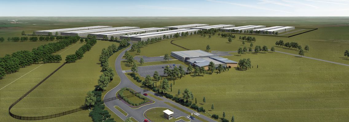 Streng abgeschirmte Hochsicherheitsanlage: So soll das neue Rechenzentrum in Dänemark aussehen (Grafik).