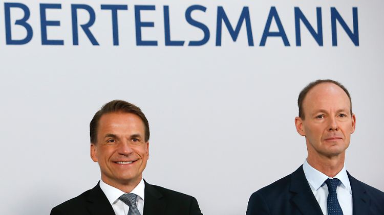 Der Vorstandsvorsitzende von Penguin Random House, Markus Dohle, und Bertelsmann-Chef Thomas Rabe.