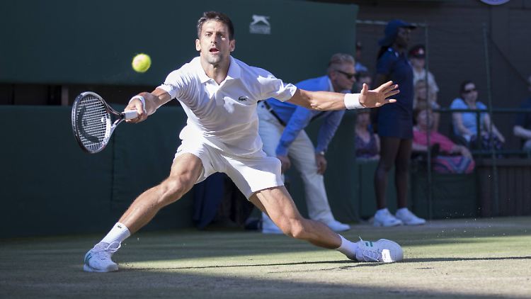 On fire: Novak Djokovic.