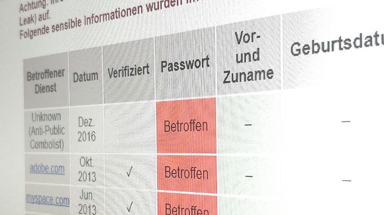 Der Schnellcheck des HPI verrät, ob man selbst betroffen ist. 