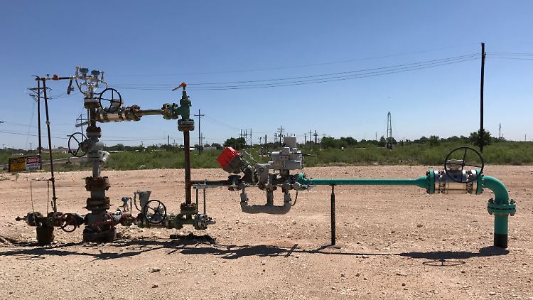 Die Ölwirtschaft steht unter wachsendem Druck: ein Bohrlochkopf von Occidental Petroleum in Hobbs, New Mexiko.