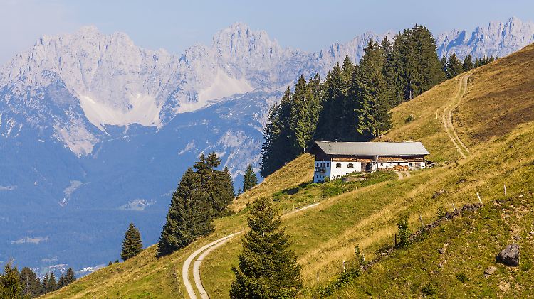 Der Wilde Kaiser ist eigentlich immer im Blickfeld.