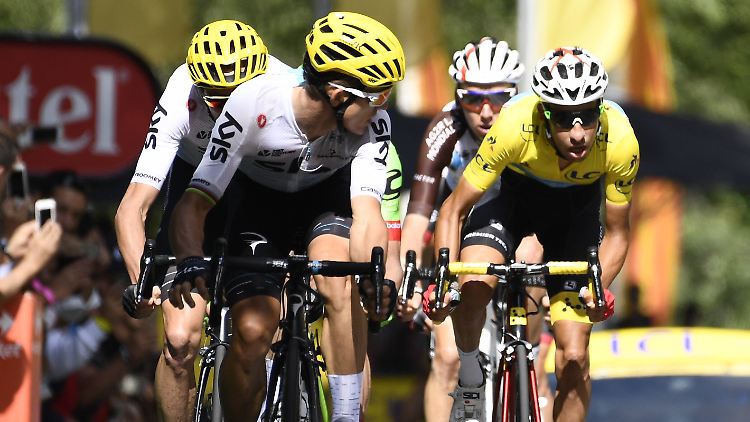 Gelb erfolgreich gegen das Sky-Team von Chris Froome verteidigt: Fabio Aru.