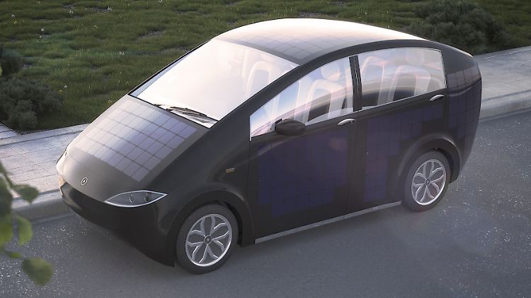 Ein altes Modell des Solarzellenautos Sion vom Start-up Sonomotors. Ein neues Modell wird am 27. Juli vorgestellt.
