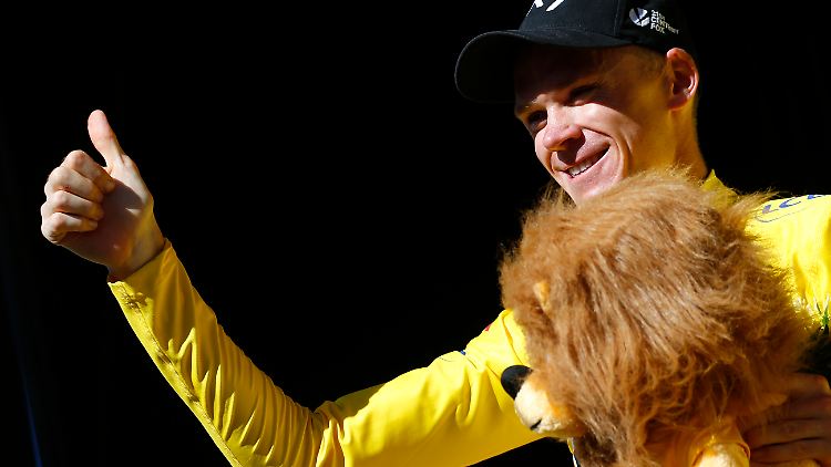 Chris Froome radelt wieder in seiner Lieblings-Tourfarbe durch Frankreich.