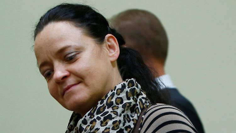 Beate Zschäpe im Sitzungssaal A 101 des Münchner Gerichts.