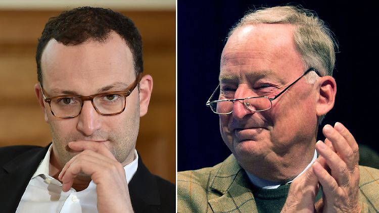CDU-Präsidiumsmitglied Jens Spahn bekommt Applaus von AfD-Vize Gauland.
