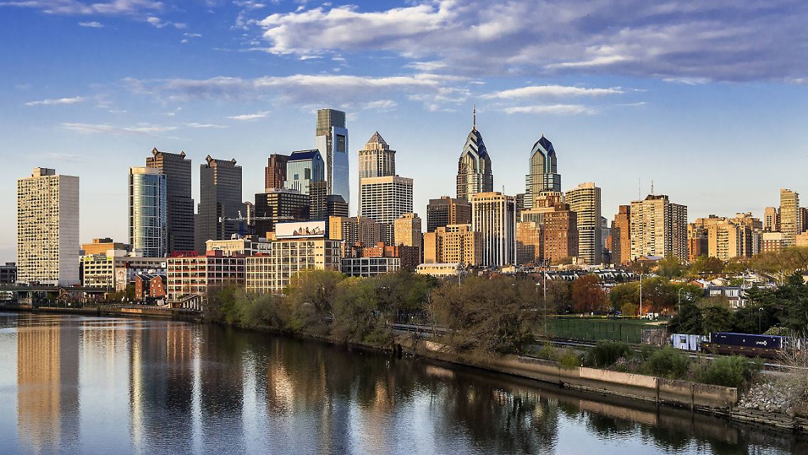 Blick auf Philadelphia.