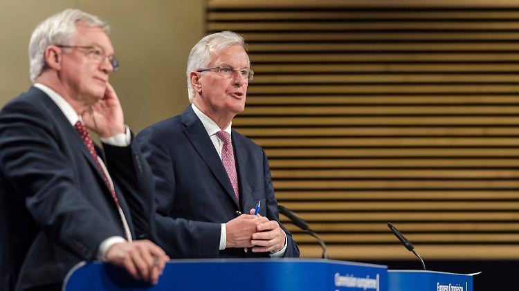 Sie schenken sich nichts: David Davis (links) und Michel Barnier.