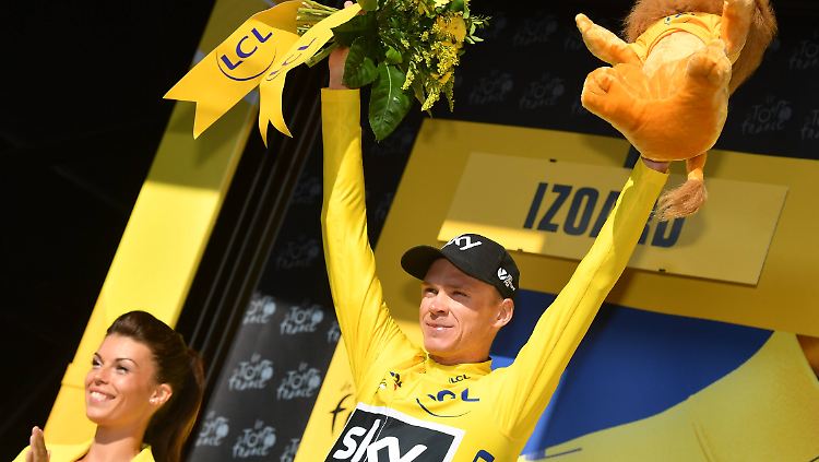 Das Trikotz zieht er wohl bei dieser Tour nicht mehr aus: Christopher Froome.