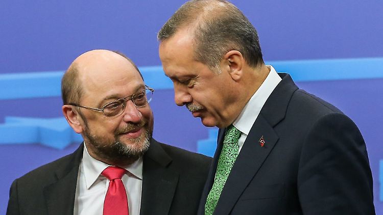 Schulz bei einem seiner letzten Aufeinandertreffen mit Erdogan als EU-Parlamentspräsident.