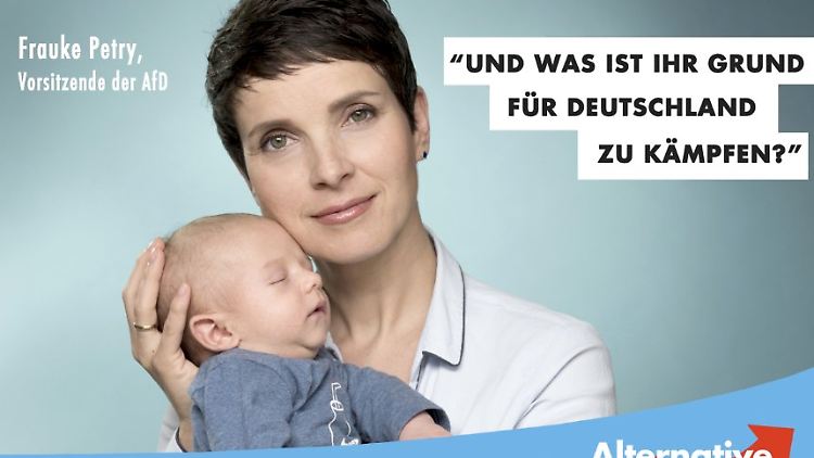 Mit diesem Plakat will AfD-Chefin Petry laut "Spiegel" Wahlkampf machen.