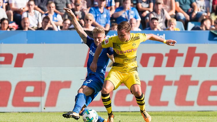 Götze beißt sich in den Zweikampf.