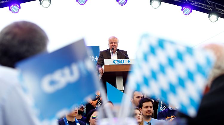 Seehofer vor einigen Tagen bei einem Wahlkampfauftritt in München.
