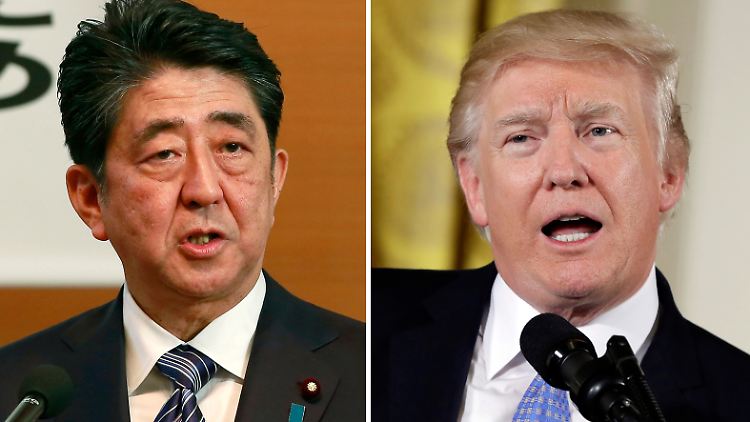 Japans Premier Shinzo Abe (li.) und US-Präsident Donald Trump sind sich im gemeinsamen Vorgehen gegen Nordkorea einig.