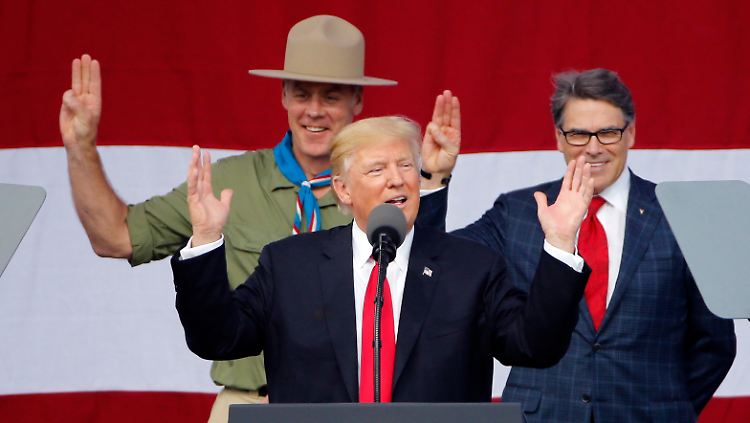 Kritik und Spott erntete Trump nach seiner Rede vor Pfadfindern.