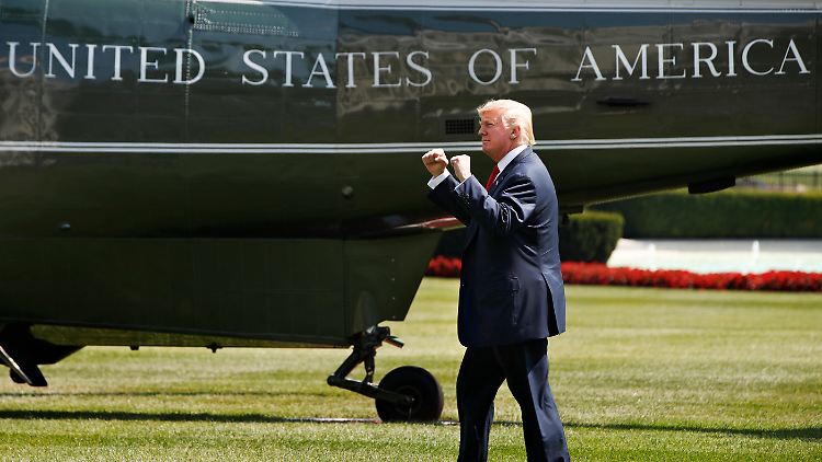 Donald Trump - als Präsident ist er natürlich nie wirklich im Urlaub.