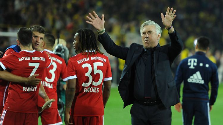 Na bitte, läuft doch für den FC Bayern: Carlo Ancelotti tankt aus dem Supercup-Erfolg gegen den BVB jede Menge Selbstvertrauen.
