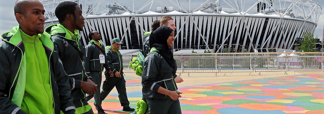 Mitarbeiter von G4S bei den Olympischen Spielen 2012 in London.