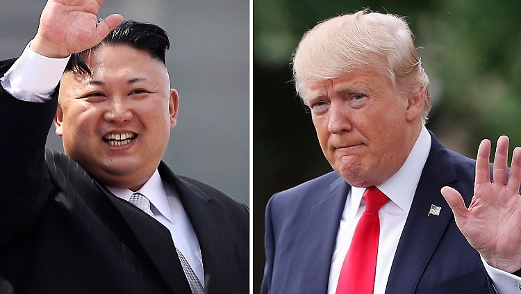 Protagonisten im Konflikt zwischen Nordkorea und den USA: Trump und Kim.