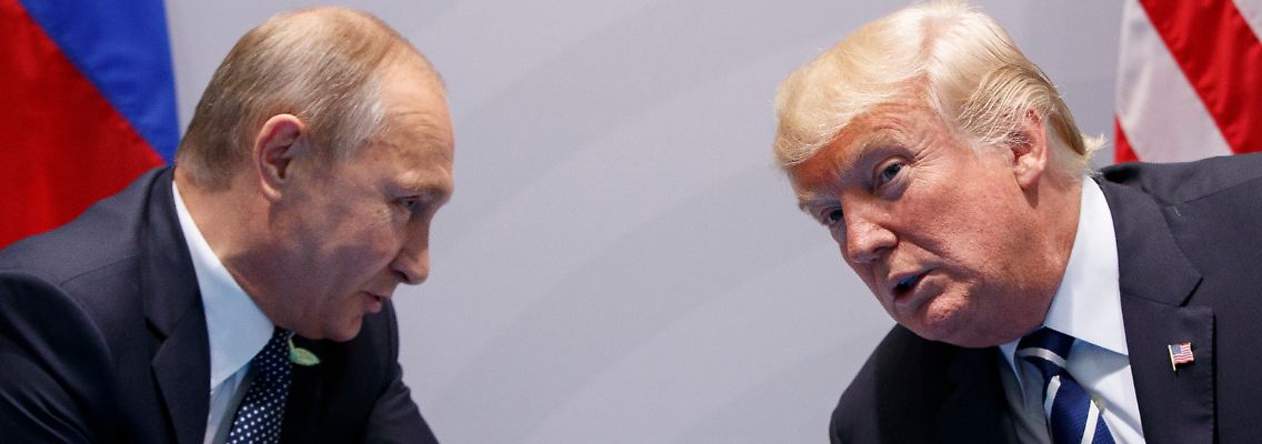 Putin und Trump (r.) auf dem G20-Gipfel in Hamburg Anfang Juli.