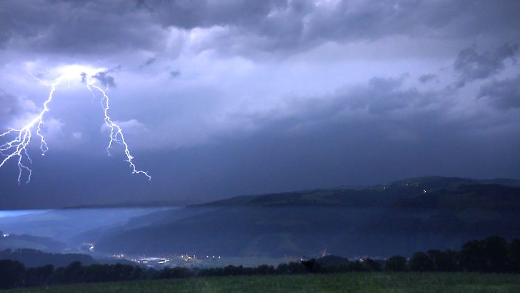 In Österreich entluden sich heftige Gewitter.
