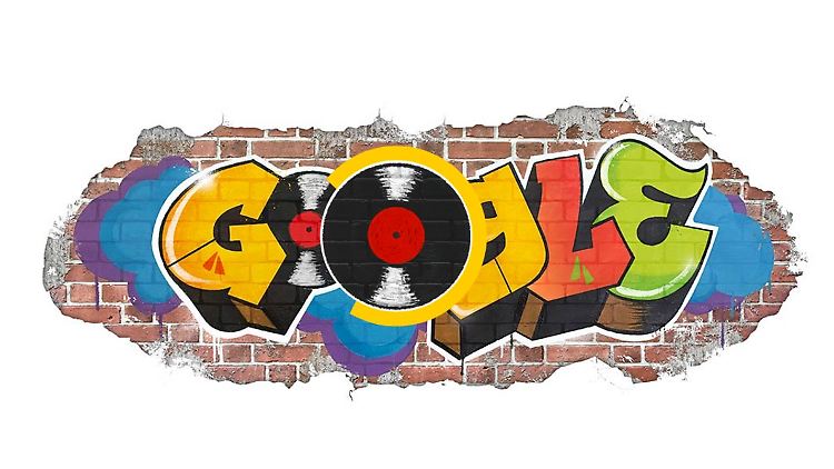 So sieht das Google-Logo am Hip-Hop-Tag aus.