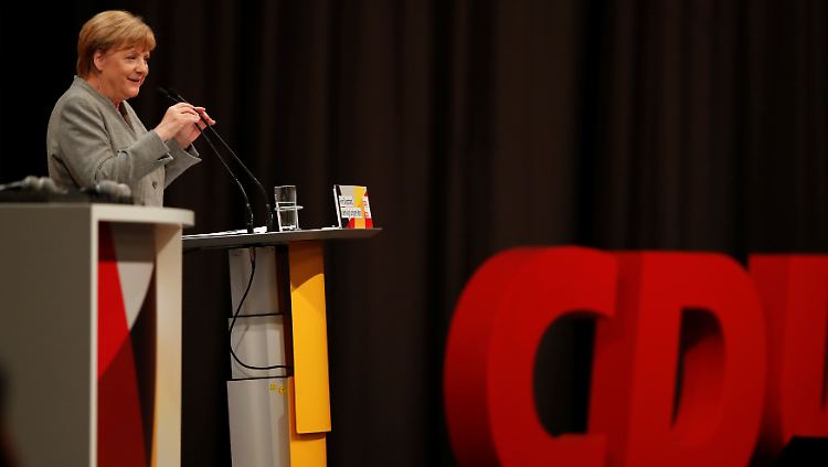 Merkel sprach zum Wahlkampfauftakt in Dortmund.