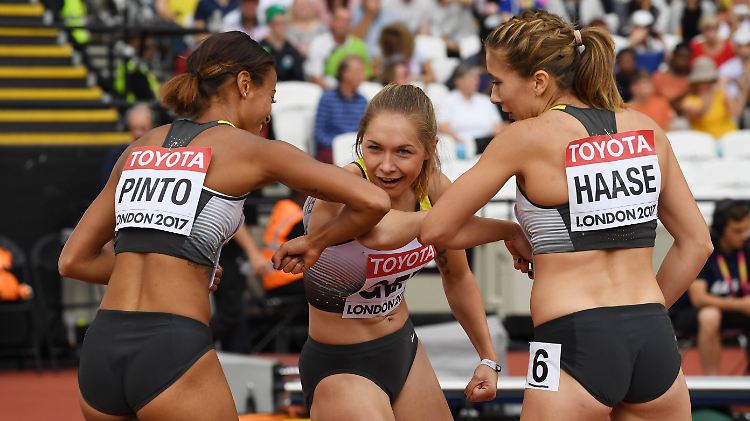 War trotzdem gut: Tatyana Pinto, Gina Lückenkemper und Rebekka Haase.