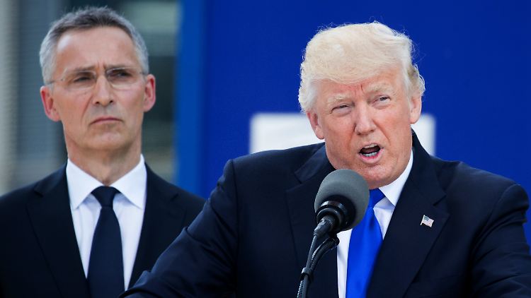 US-Präsident Donald Trump mit Nato-Generalsekretär Jens Stoltenberg