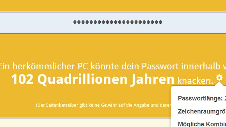 Dieses Passwort scheint sicher zu sein.