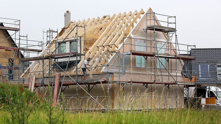 Bau eines Einfamilienhauses auf der Ostseeinsel Poel (Mecklenburg-Vorpommern).