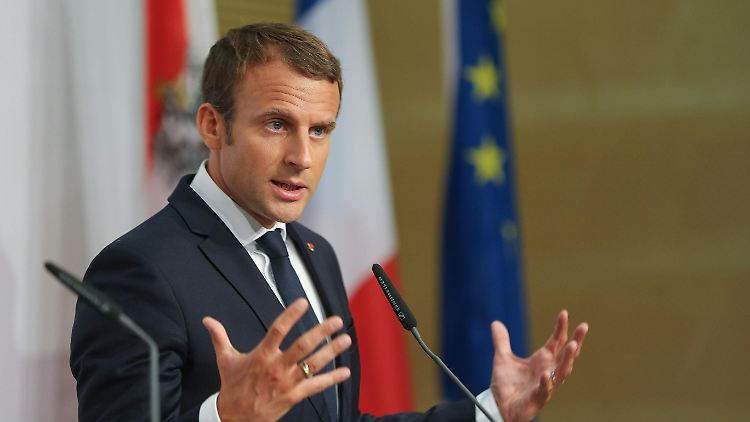 Das Budget solle "einige Punkte des Bruttoinlandsprodukts der Eurozone umfassen", sagt Macron.