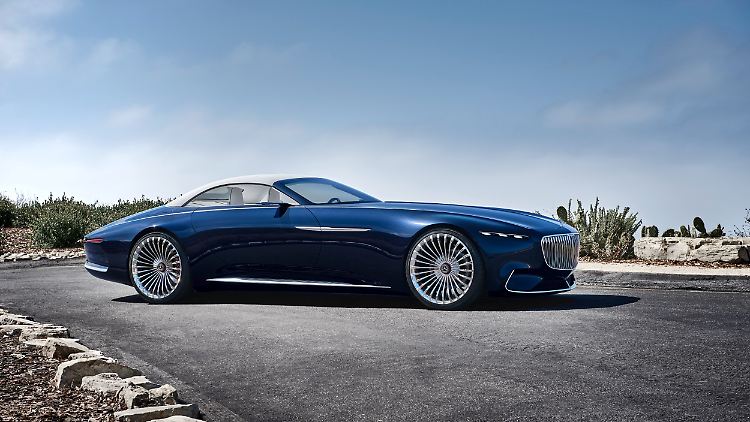 Ungewöhnliche Proportionen und ganz wenige Linien zeichnen das Maybach 6 Cabrio aus.