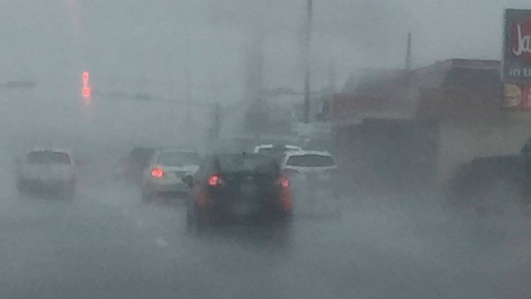 Heftiges Unwetter in Galveston/Texas.